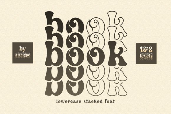 Book: A Stacked Display Font with Groovy Retro Charm