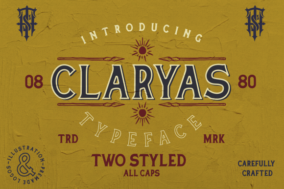 Claryas: A Bold Vintage Display Font for Modern Designers